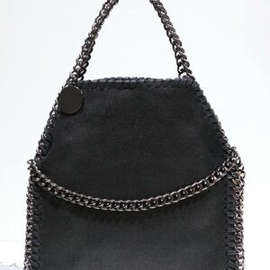 Black Chain-Trim Hobo Shoulder Bag